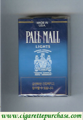 Pall Mall Famous American Cigarettes Lights cigarettes soft box